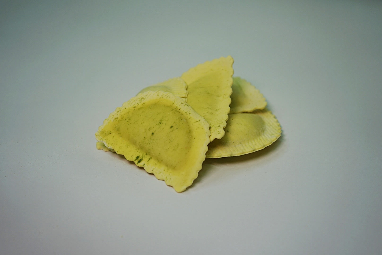 Pistachio, Burrata and Pesto Mezzelune